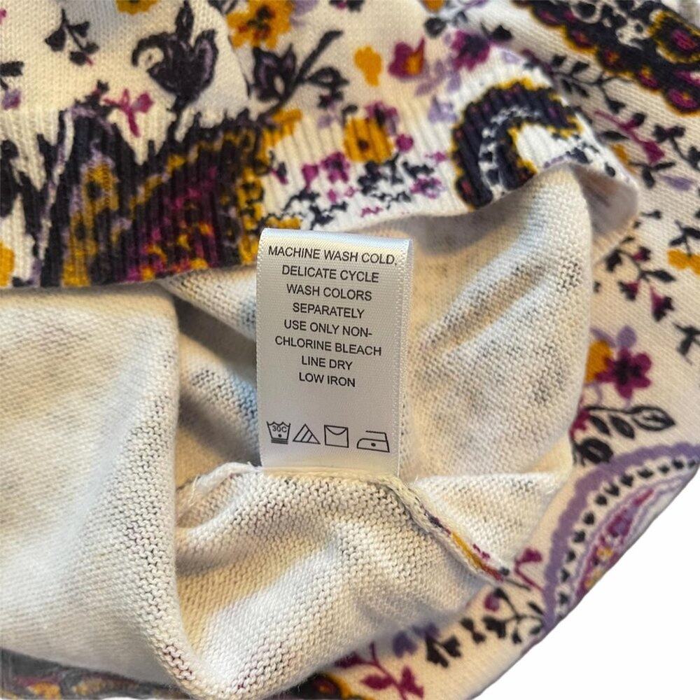 Jessica London Women's Plus Size Purple Paisley Blouse Short Sleeve Size 12 - Picture 5 of 7